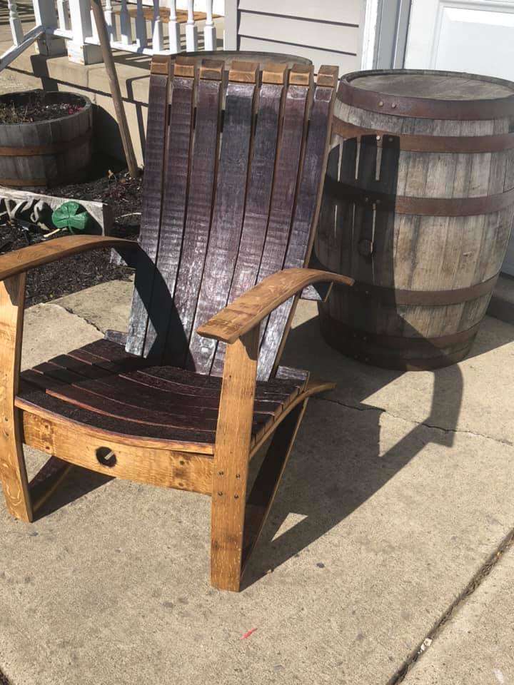 Wine Barrel Adirondack Chair Buffalo, Bourbon Barrel Adirondack Chairs